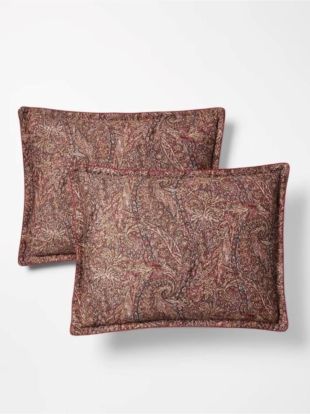 RALPH LAUREN Hallie Paisley 2 PC King Pillowcases SET NEW